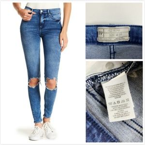 Free People Blue Skinny Jeans